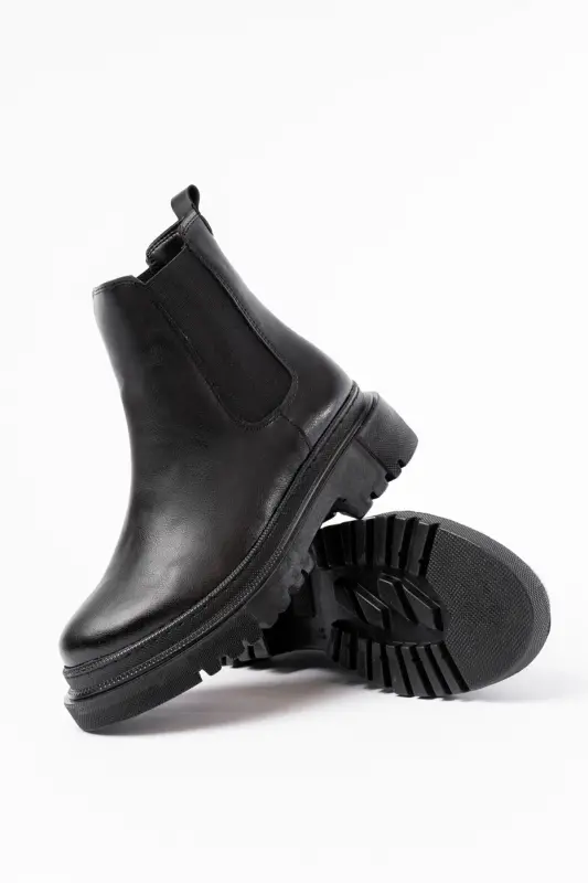 Women's Rain Boots - BLACK WHITE STONE - 3