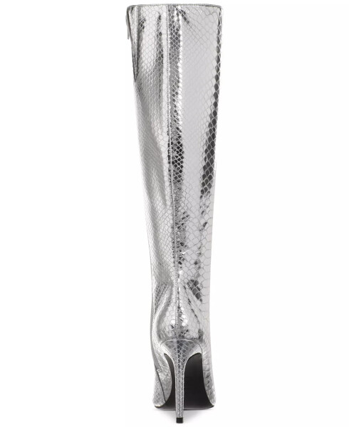 Women's Rajel Knee High Boots, Created for Modazone Silver Snake - 3