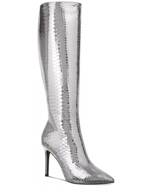 Women's Rajel Wide-Calf Dress Boots, Created for Modazone Silver Snake Wide Calf - 1