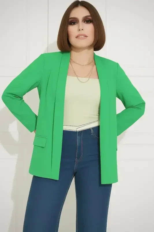 Women's Ready to Wear Green Jacket-Green - HEYYA