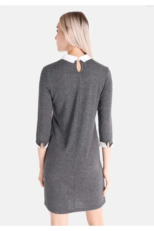Women's regular fit anthracite dress. - 2