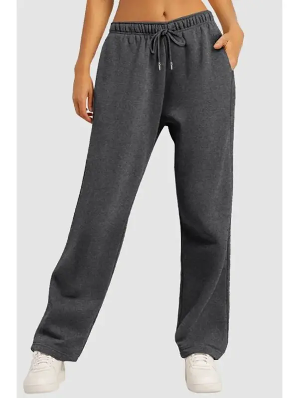 Women's Regular Fit Thin Sweatpants SPR24EAK80-Anthracite - LC WAIKIKI