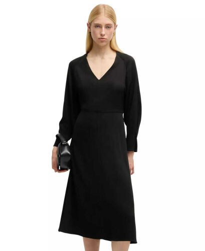Women's Relaxed-Fit V-Neck Dress - HUGO BOSS