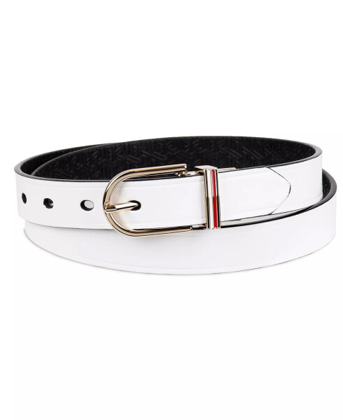 Women's Reversible Dress Casual Belt White, Black - 1