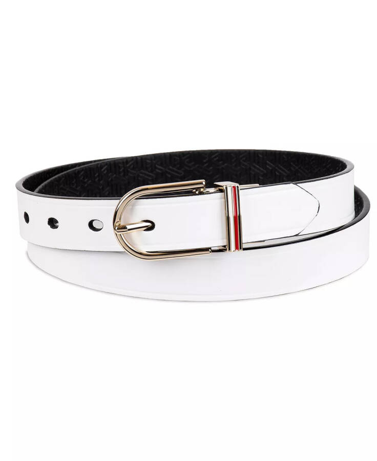 Women's Reversible Dress Casual Belt White, Black - 1