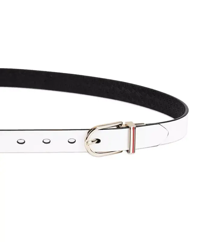 Women's Reversible Dress Casual Belt-White, Black - 5