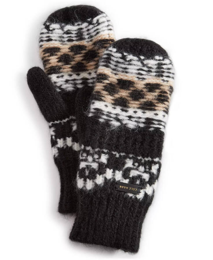 Women's Reversible Fair Isle Mittens Black Multi - 1