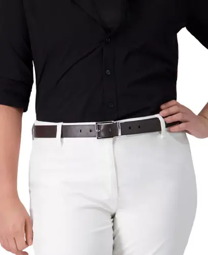 Women's Reversible Leather Pant Belt - Black/brown - 5