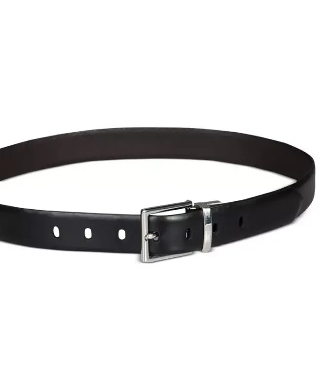 Women's Reversible Leather Pant Belt - Black/brown - 8