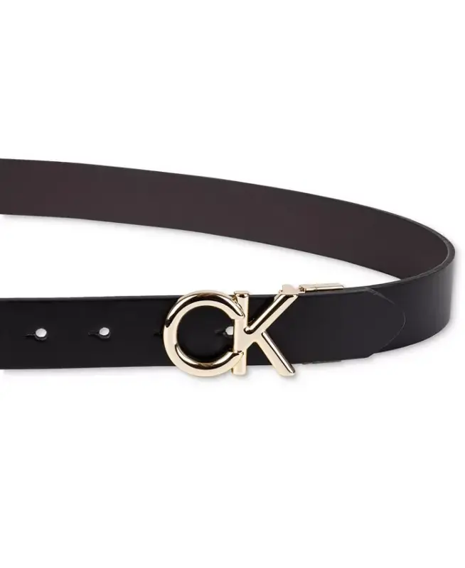 Women's Reversible Puffed CK Monogram Buckle Belt - 3