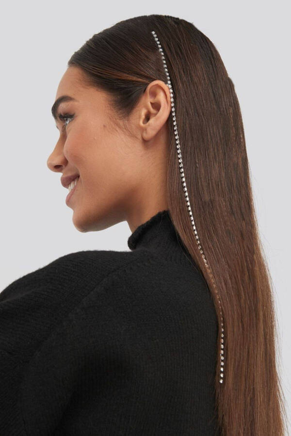 Women's Rhinestone Zircon Hair Chain - 1