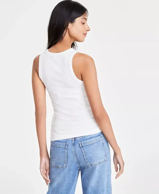 Women's Ribbed High-Neck Tank Top, XXS-4X, Created for Modazone - 2