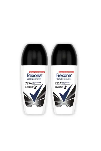 Women's Roll-On Deodorant Invisible on Black & White Clothes 50ml x2 - REXONA (1)