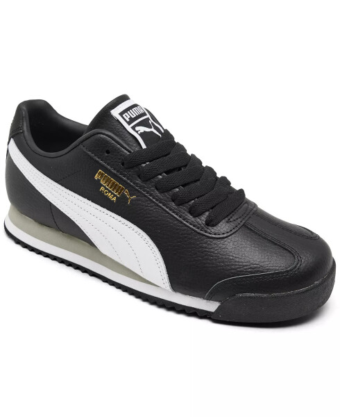 Women's Roma Casual Sneakers from Finish Line Black - 1