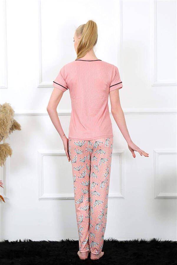 Women's Rose Short Sleeve Pajama Set 20388 - 4