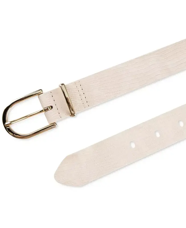 Women's Rounded Buckle Trouser Pant Dress Belt - 4