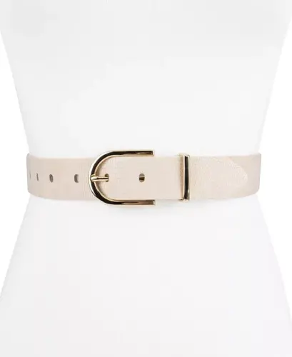 Women's Rounded Buckle Trouser Pant Dress Belt - 5