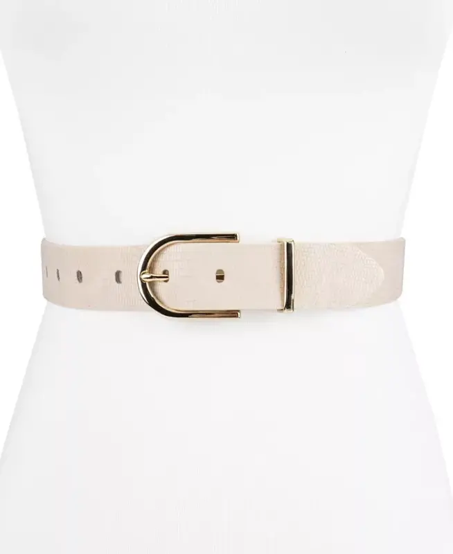 Women's Rounded Buckle Trouser Pant Dress Belt - 5