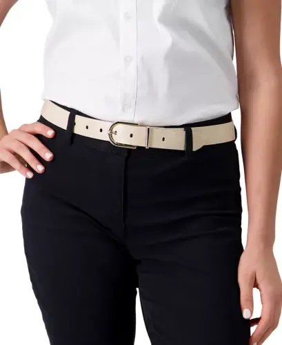 Women's Rounded Buckle Trouser Pant Dress Belt - 6