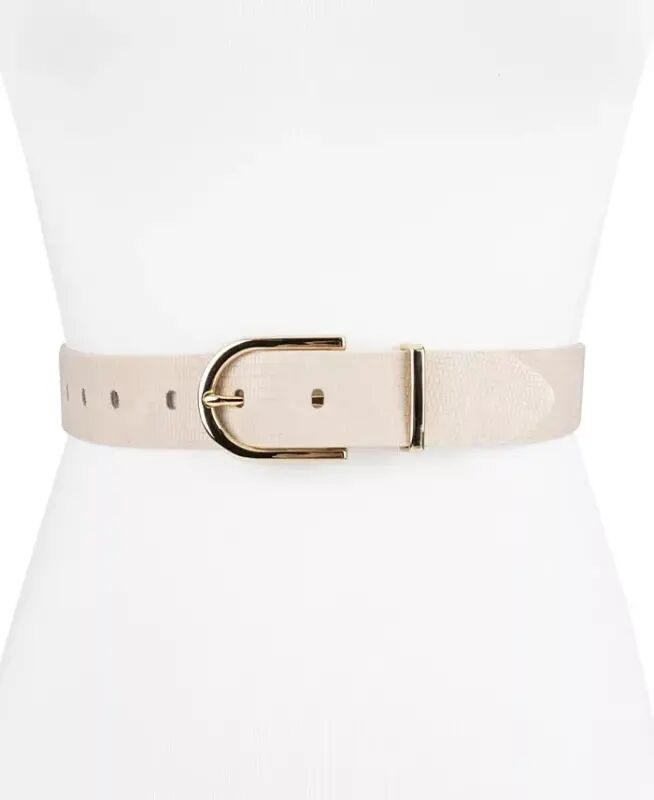 Women's Rounded Buckle Trouser Pant Dress Belt - 5
