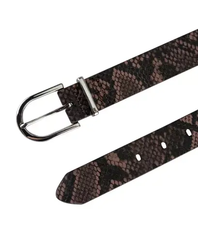 Women's Rounded Buckle Trouser Pant Dress Belt - 4