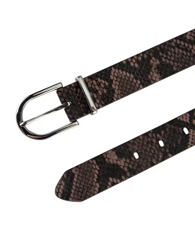 Women's Rounded Buckle Trouser Pant Dress Belt - 4