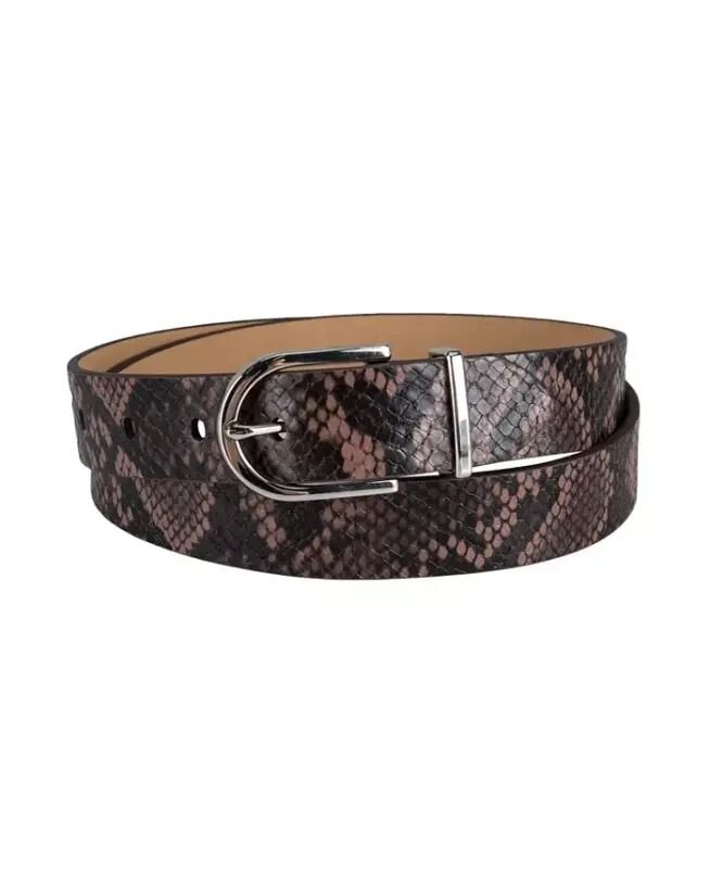 Women's Rounded Buckle Trouser Pant Dress Belt - 1