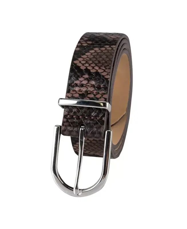 Women's Rounded Buckle Trouser Pant Dress Belt - 2