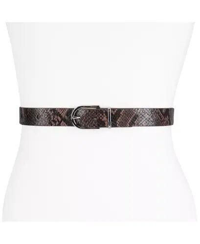 Women's Rounded Buckle Trouser Pant Dress Belt - 5