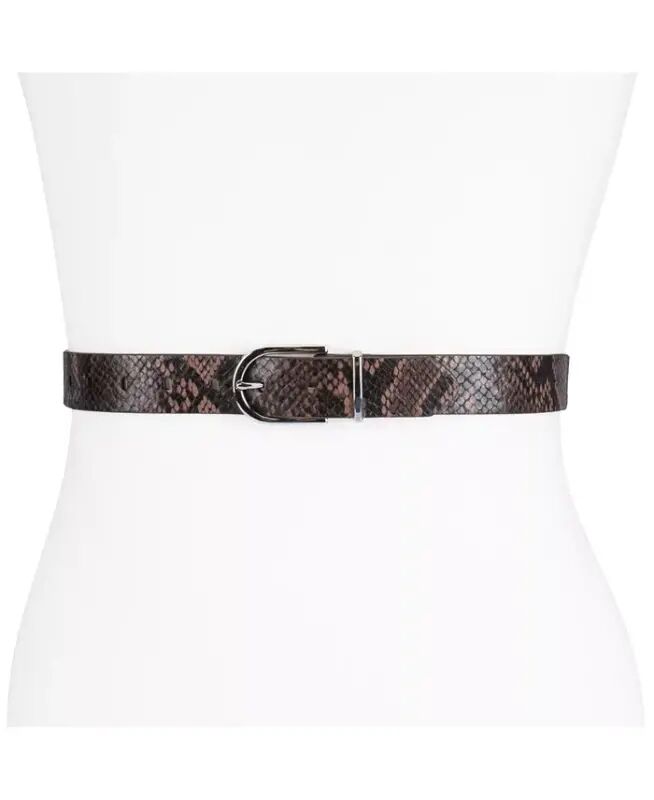 Women's Rounded Buckle Trouser Pant Dress Belt - 5