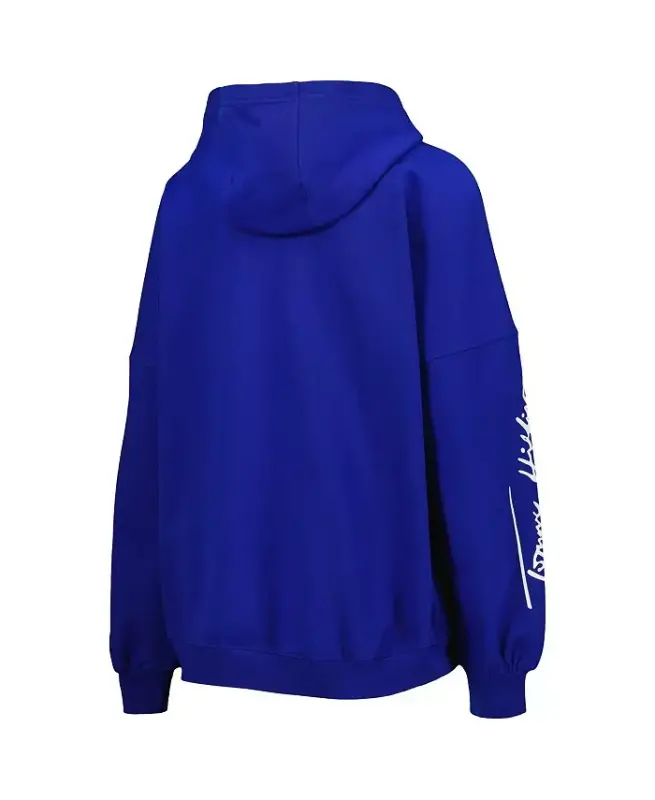 Women's Royal Indianapolis Colts Becca Drop Shoulder Pullover Hoodie-Royal - 3