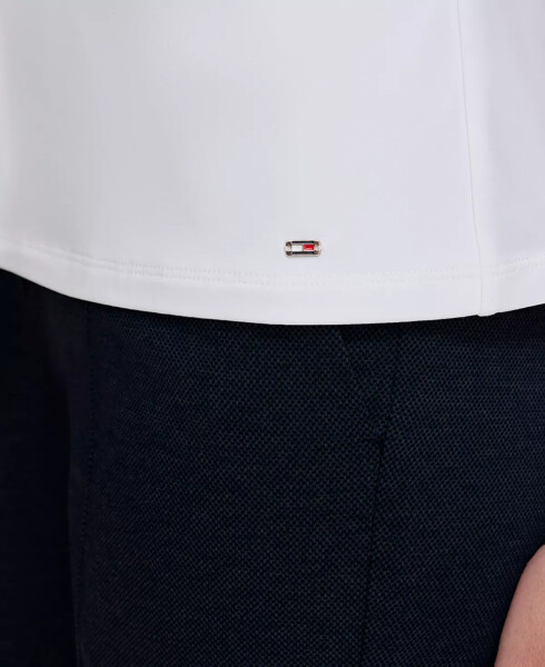 Women's Ruffled Mixed-Media Top - 4