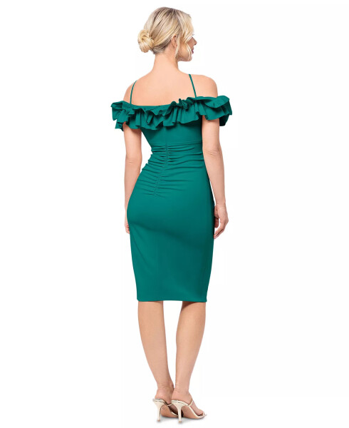 Women's Ruffled Off-The-Shoulder Sheath Dress Green - 6