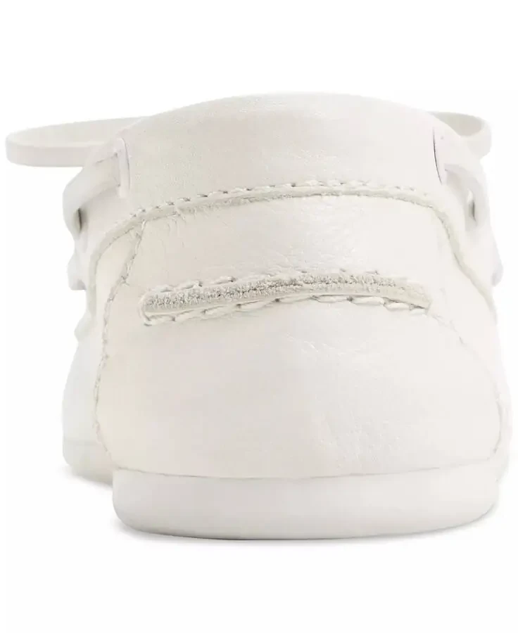 Women's Sail Boat Shoes-White/Bone - 4