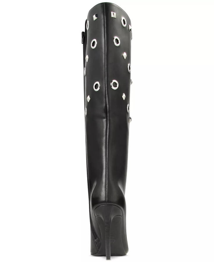 Women's Saiqa Grommet Knee High Boots, Created for Modazone Black Smooth - 4