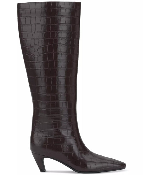 Women's Sameya Mid-Heel Knee High Boots, Created for Modazone Brown Croc - 2