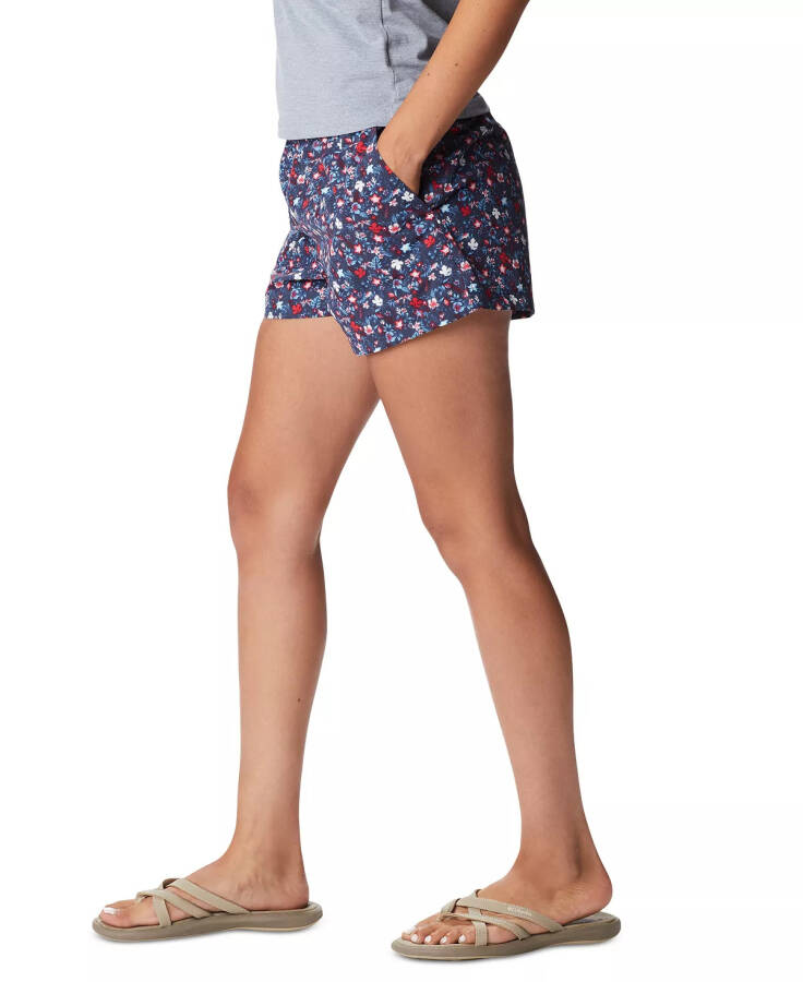 Women's Sandy River™ II Printed Mid-Rise Shorts Nocturnal Mini Hibiscus - 3