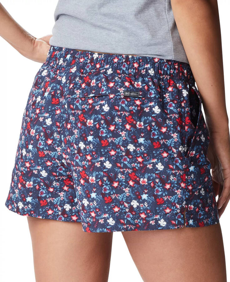 Women's Sandy River™ II Printed Mid-Rise Shorts Nocturnal Mini Hibiscus - 5