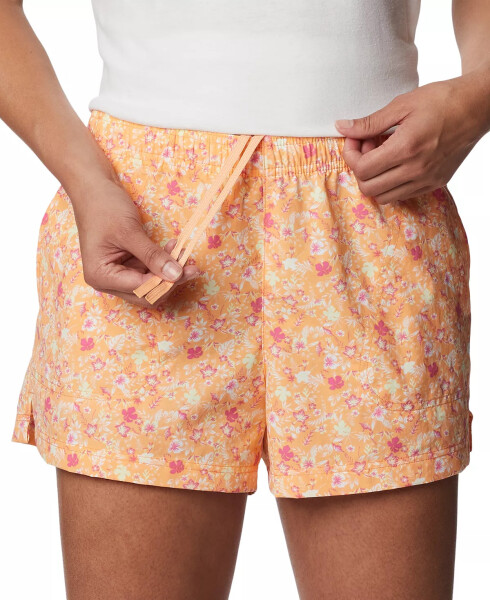 Women's Sandy River™ II Printed Mid-Rise Shorts Peach Mini Hibicus - 4