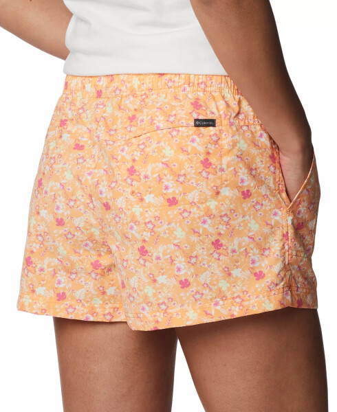 Women's Sandy River™ II Printed Mid-Rise Shorts Peach Mini Hibicus - 5