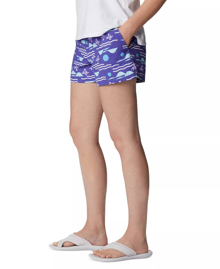 Women's Sandy River™ II Printed Mid-Rise Shorts Purple Lotus - 3