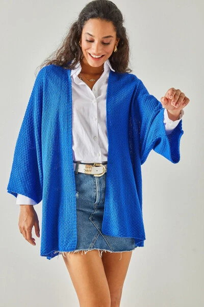 Women's Sax Blue Bat Spring Cardigan HRK-19000057 - 3