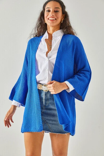 Women's Sax Blue Bat Spring Cardigan HRK-19000057 - 4