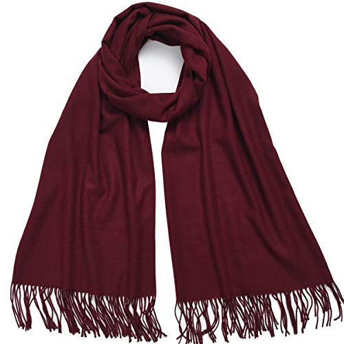 Womens Scarfs Large Soft Cashmere Feel Pashmina Scarves Shawls and Wraps for Evening Dress in Solid Colors - 19