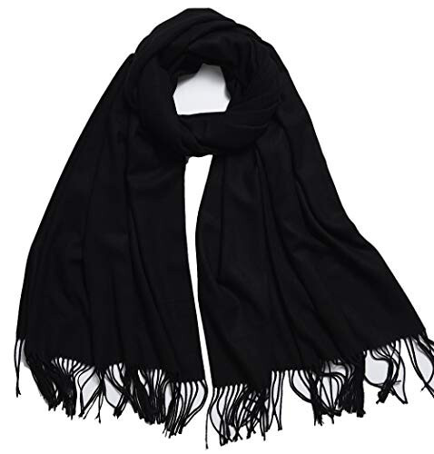 Womens Scarfs Large Soft Cashmere Feel Pashmina Scarves Shawls and Wraps for Evening Dress in Solid Colors - 13