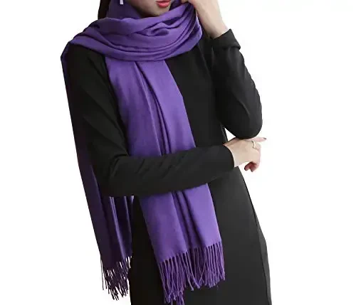 Womens Scarfs Large Soft CasModazoneere Feel PasModazoneina Scarves Shawls and Wraps for Evening Dress in Solid Colors - 5