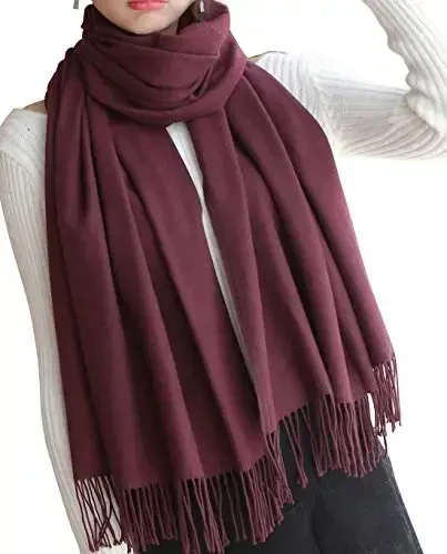 Womens Scarfs Large Soft CasModazoneere Feel PasModazoneina Scarves Shawls and Wraps for Evening Dress in Solid Colors - 5