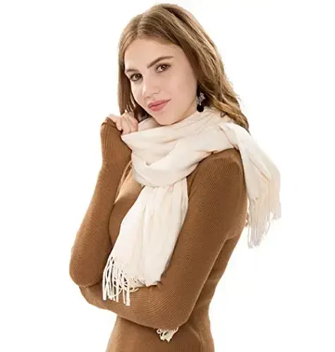 Womens Scarfs Large Soft CasModazoneere Feel PasModazoneina Scarves Shawls and Wraps for Evening Dress in Solid Colors - 7