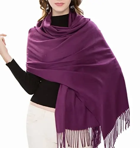 Womens Scarfs Large Soft CasModazoneere Feel PasModazoneina Scarves Shawls and Wraps for Evening Dress in Solid Colors - 1