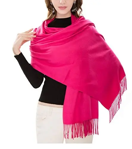 Womens Scarfs Large Soft CasModazoneere Feel PasModazoneina Scarves Shawls and Wraps for Evening Dress in Solid Colors - 1
